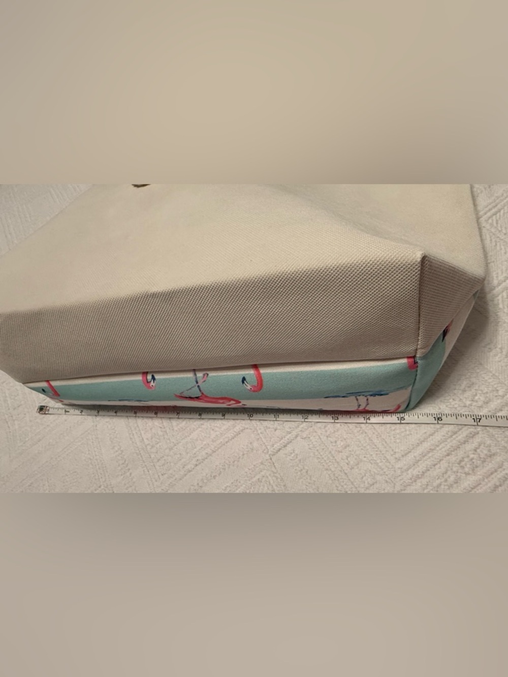 Tote bag - beach tote - flamingo - brand new w/ detached tags. 16”hx21”w - Picture 5 of 14